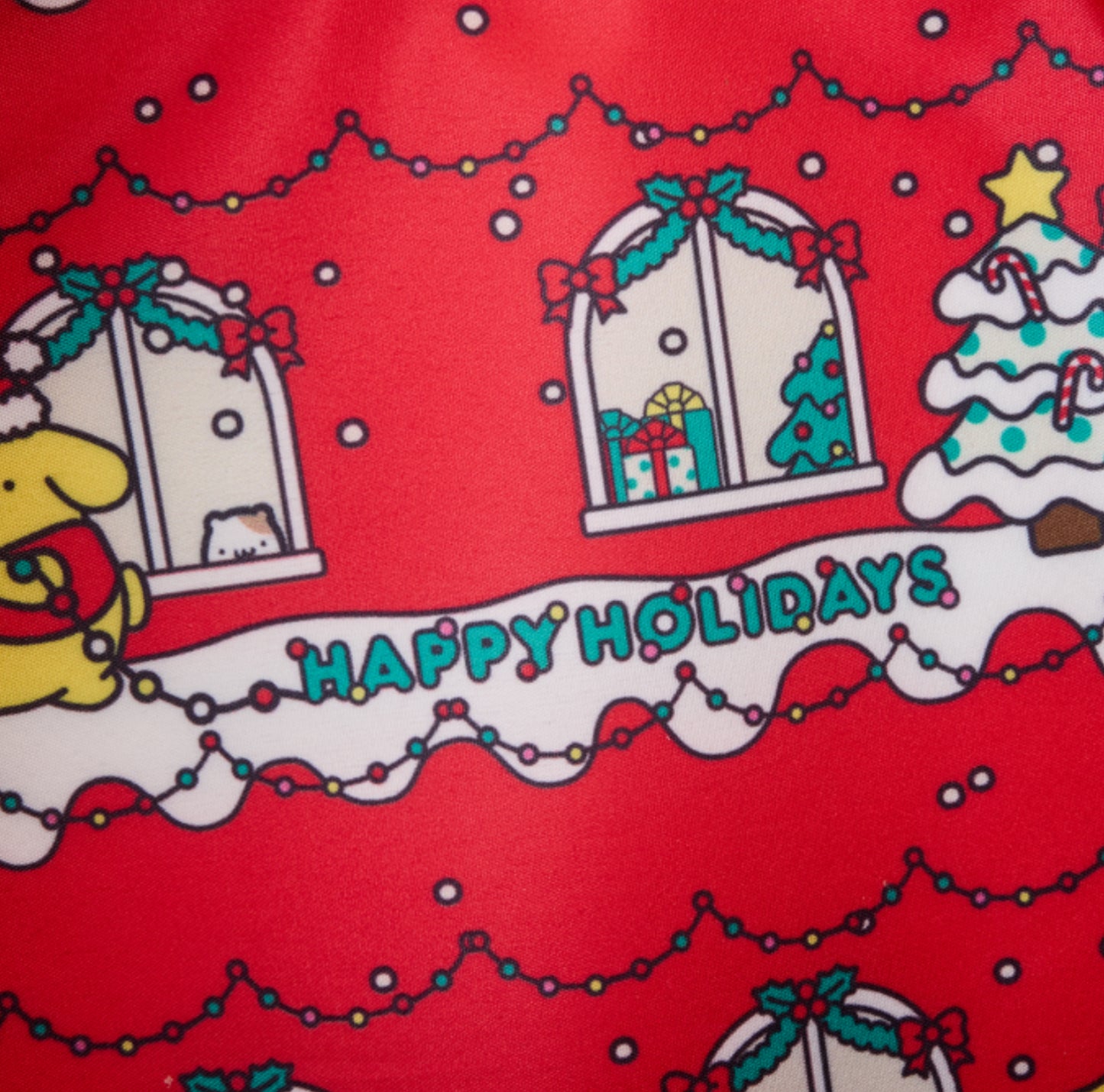 Loungefly Sanrio Exclusive Pompompurin Santa Hat Light Up Mini Backpack