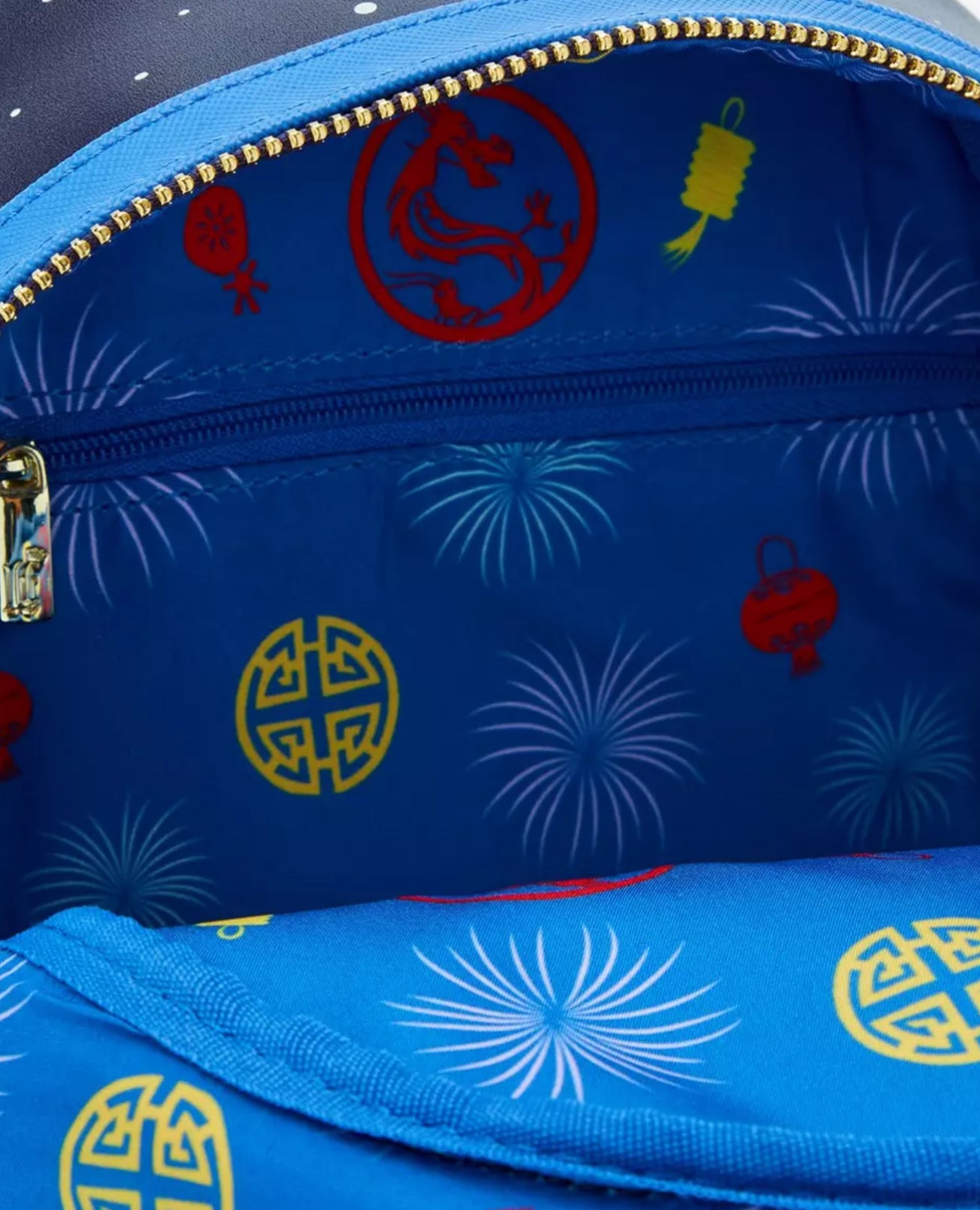 Loungefly Disney Mulan Fireworks Glow-in-the-Dark Mini Backpack
