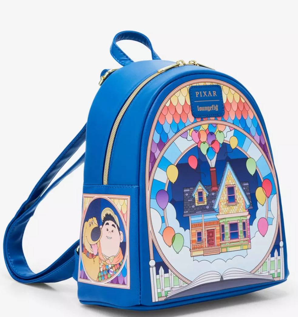 Loungefly Disney Pixar Up Stained Glass Mini Backpack