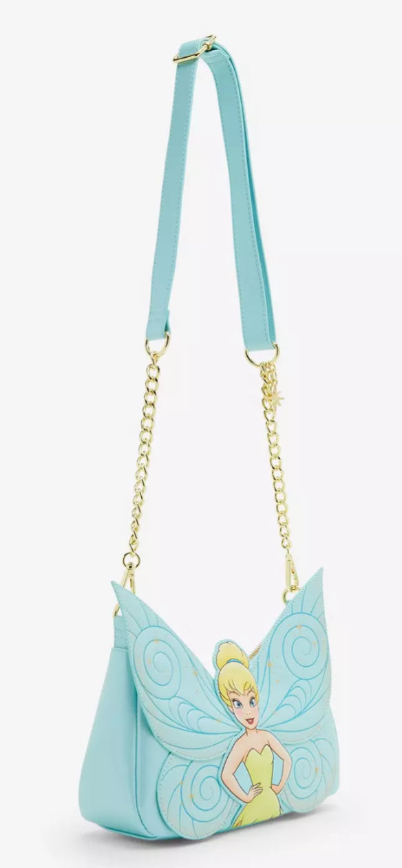 Loungefly Disney Peter Pan Tinker Bell Glitter Crossbody Bag