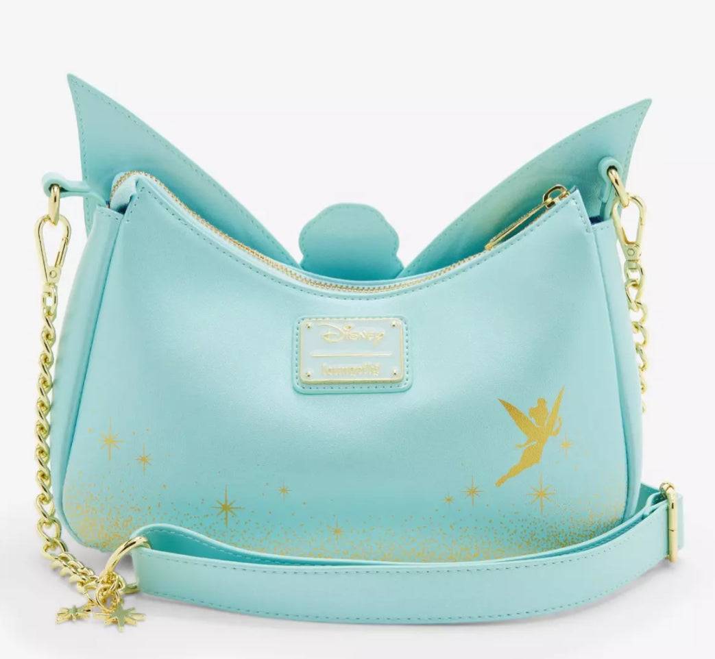 Loungefly Disney Peter Pan Tinker Bell Glitter Crossbody Bag