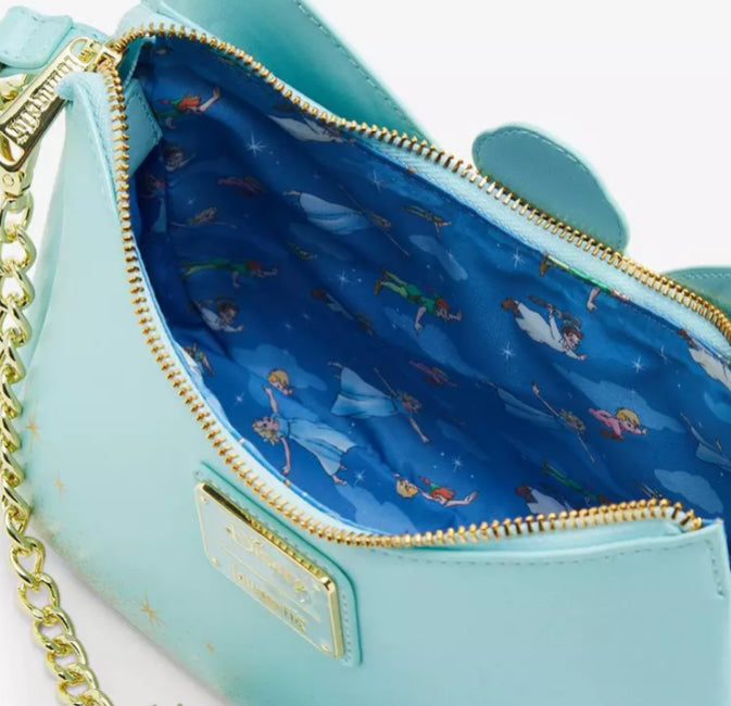 Loungefly Disney Peter Pan Tinker Bell Glitter Crossbody Bag