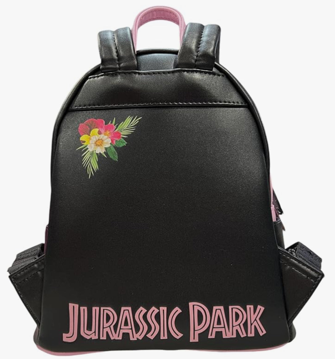 Loungefly Jurassic Park Sequin Pink Floral Mini Backpack