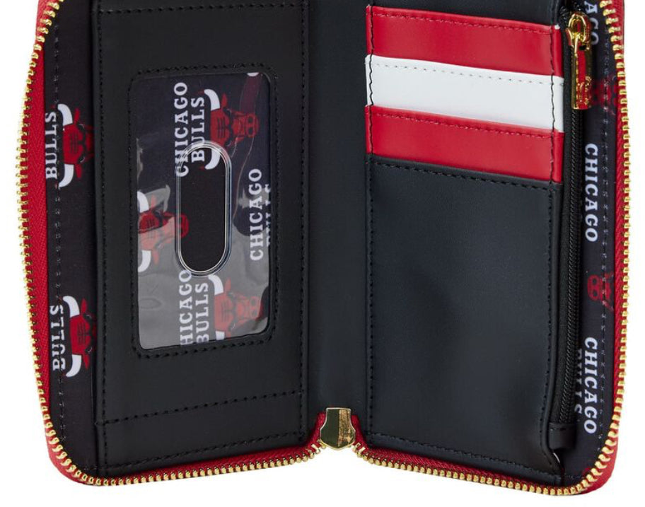 NBA Chicago Bulls Patch Icons Zip Around Wallet