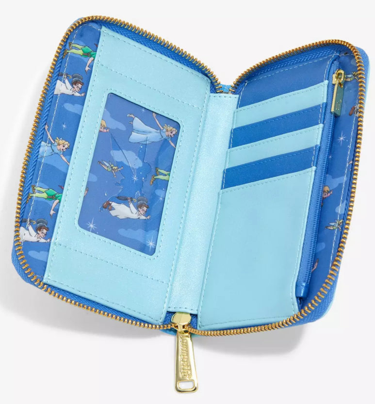 Loungefly Disney Peter Pan Night Glitter Zipper Wallet