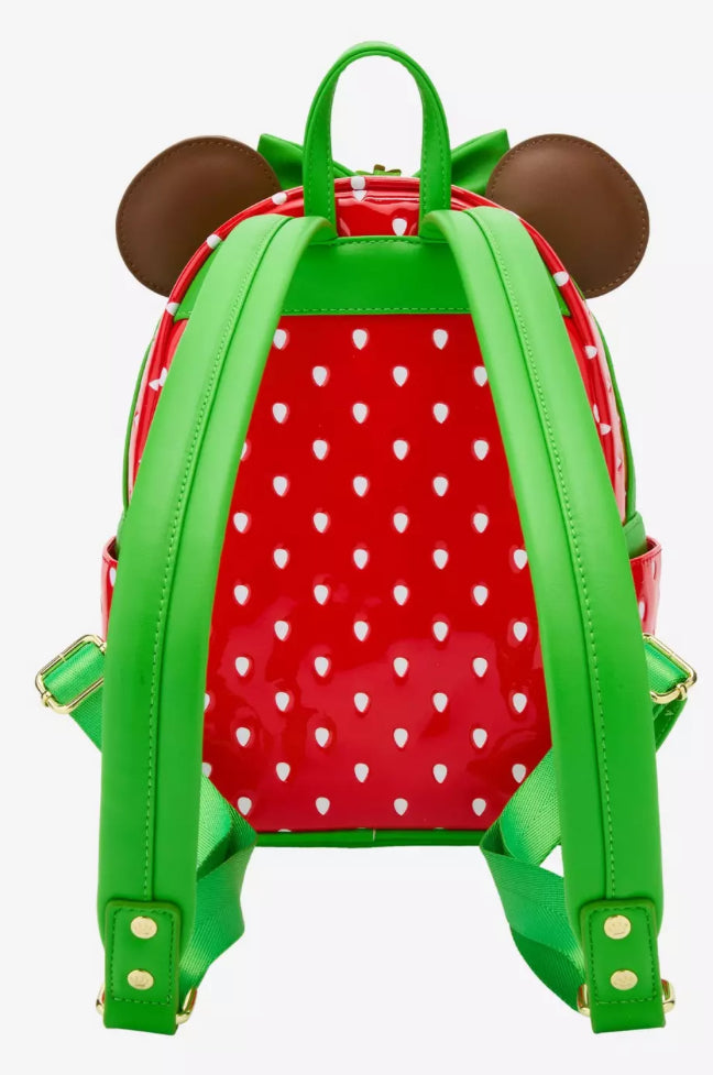 Loungefly Disney Minnie Mouse Chocolate Dipped Strawberry Ears Scented Mini Backpack