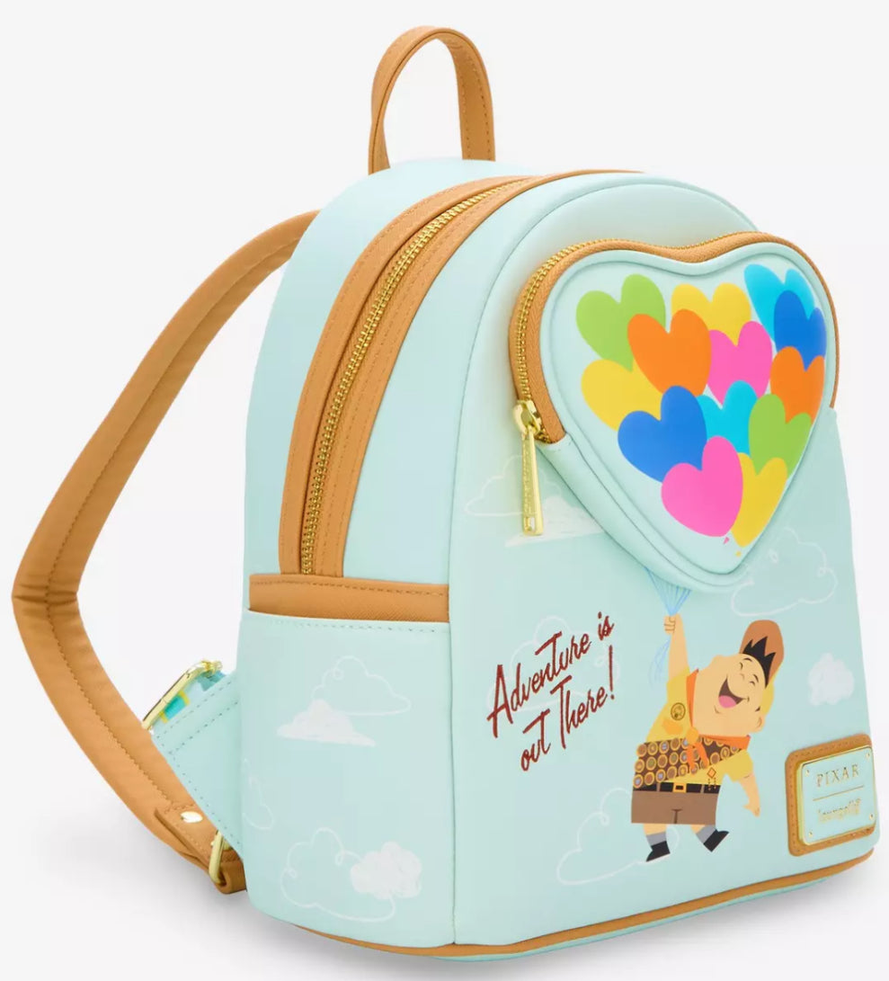 Loungefly Disney Pixar Up Russell Heart Balloons Mini Backpack