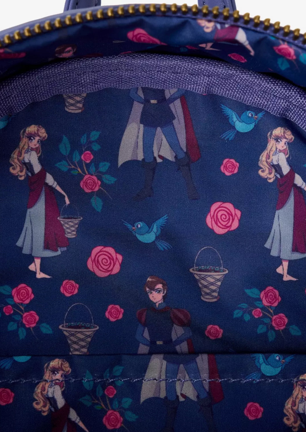 Loungefly Disney Sleeping Beauty Aurora & Prince Phillip Floral Mini Backpack