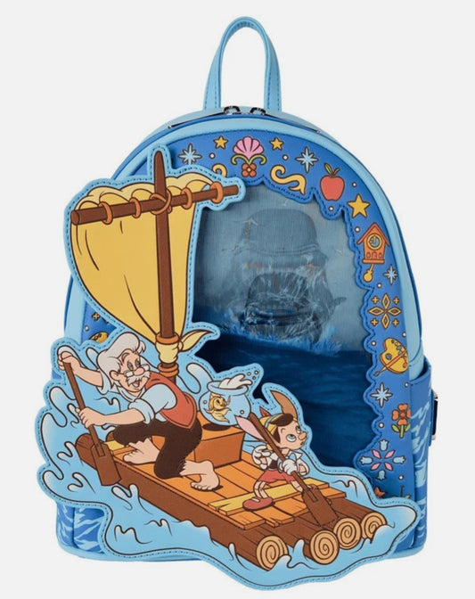 Loungefly Pinocchio Exclusive Raft Monstro Lenticular Mini Backpack