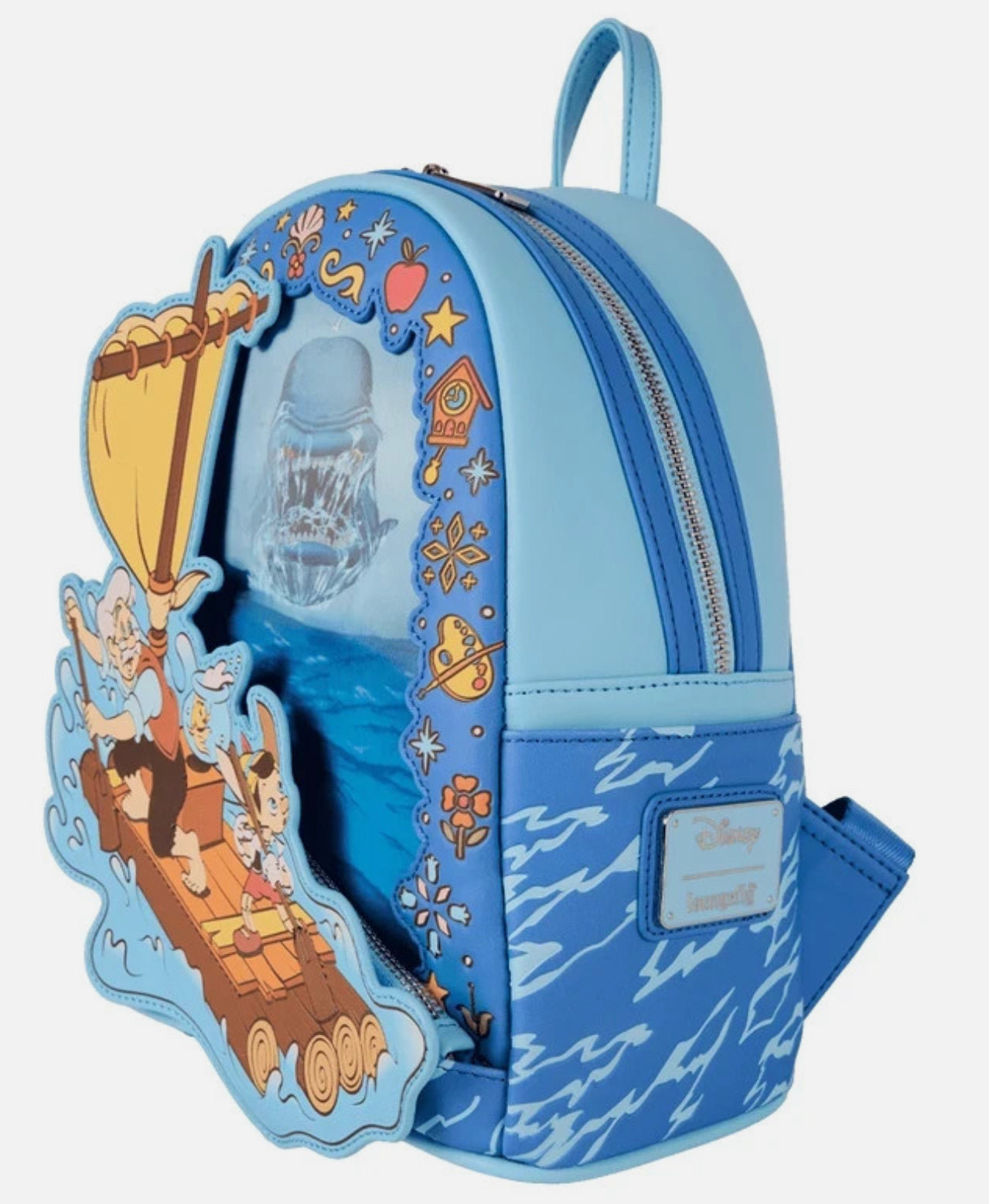Loungefly Pinocchio Exclusive Raft Monstro Lenticular Mini Backpack