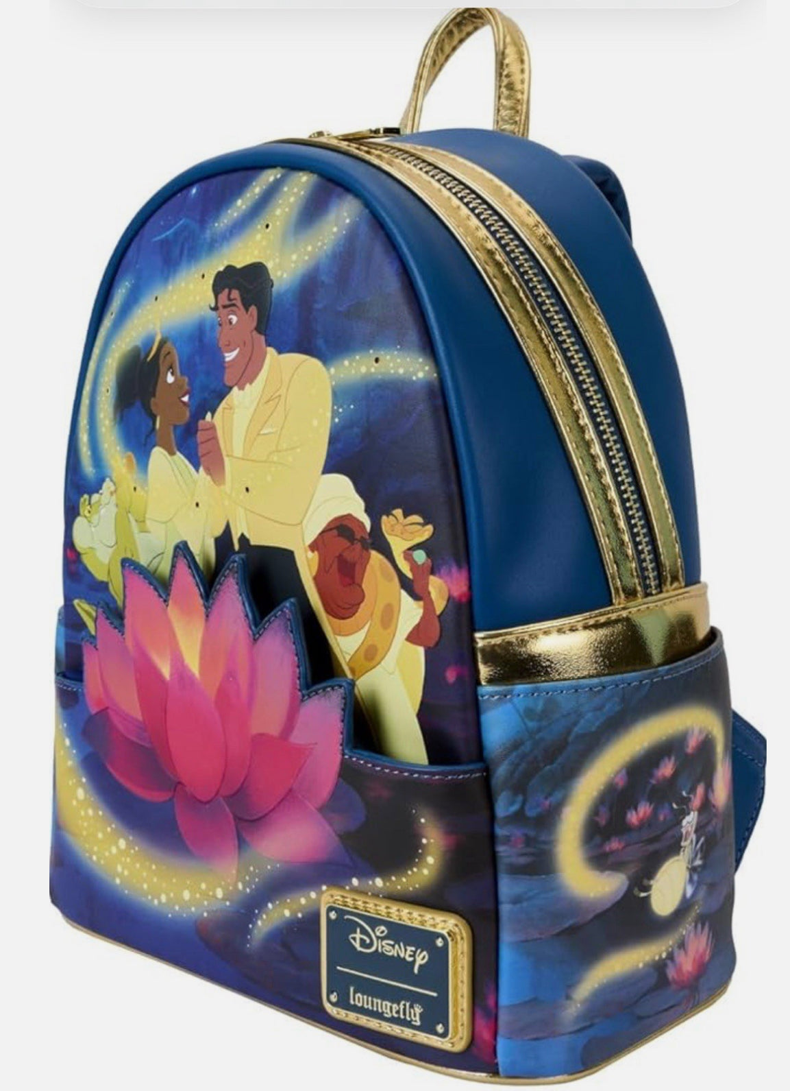 Loungefly The Princess And The Frog 15th Tiana & Naveen Glow Mini Backpack