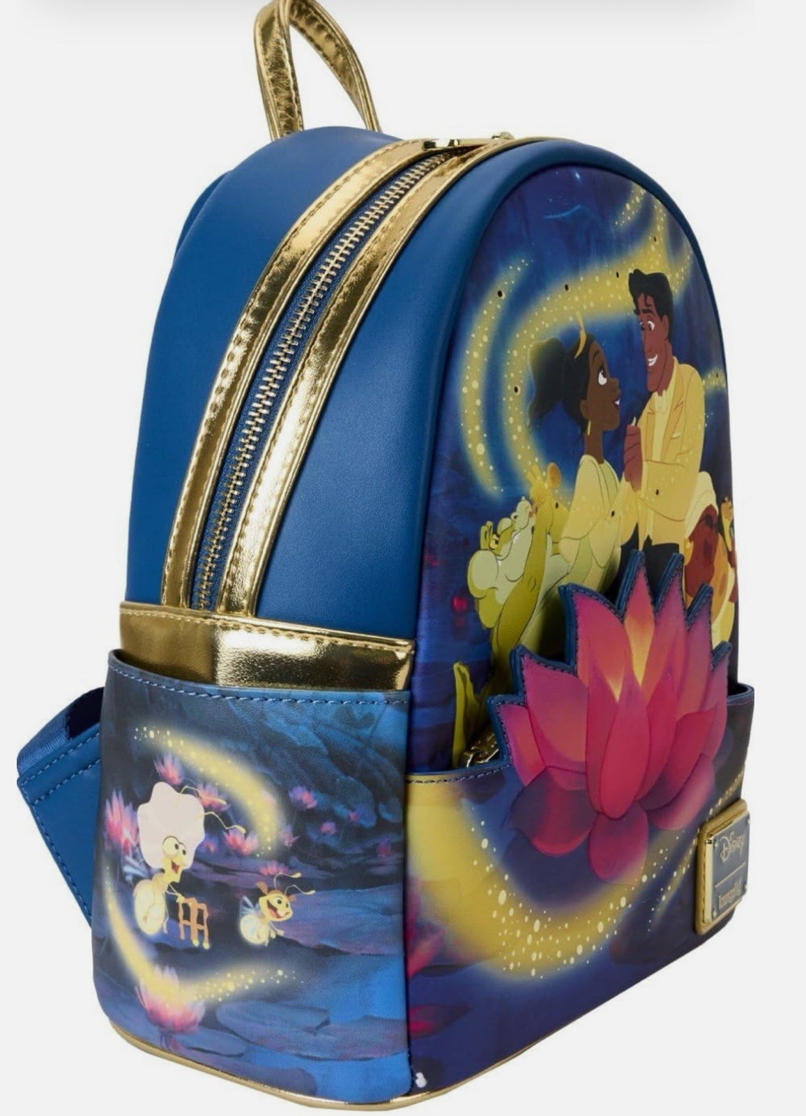 Loungefly The Princess And The Frog 15th Tiana & Naveen Glow Mini Backpack