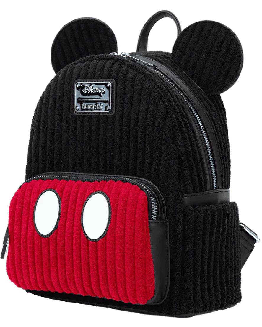 Loungefly Disney Mickey Mouse Exclusive Plush Corduroy Cosplay Mini Backpack