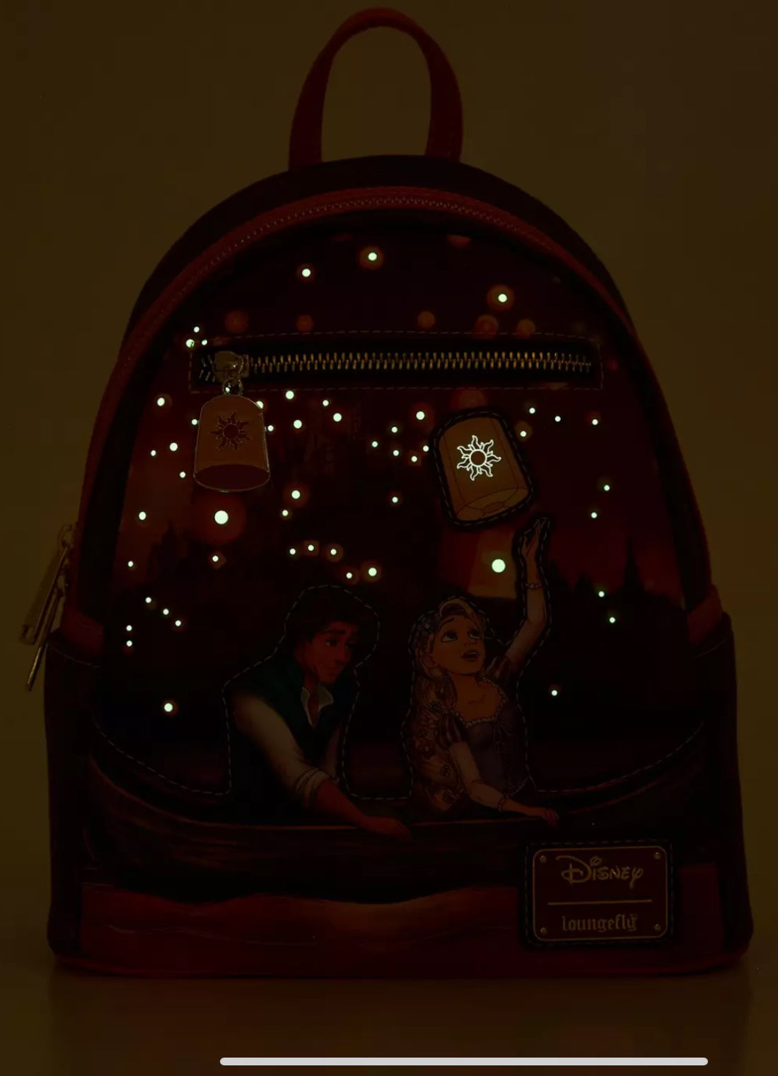Loungefly Disney Tangled Rapunzel & Flynn Boat Scene Glow-in-the-Dark Mini Backpack