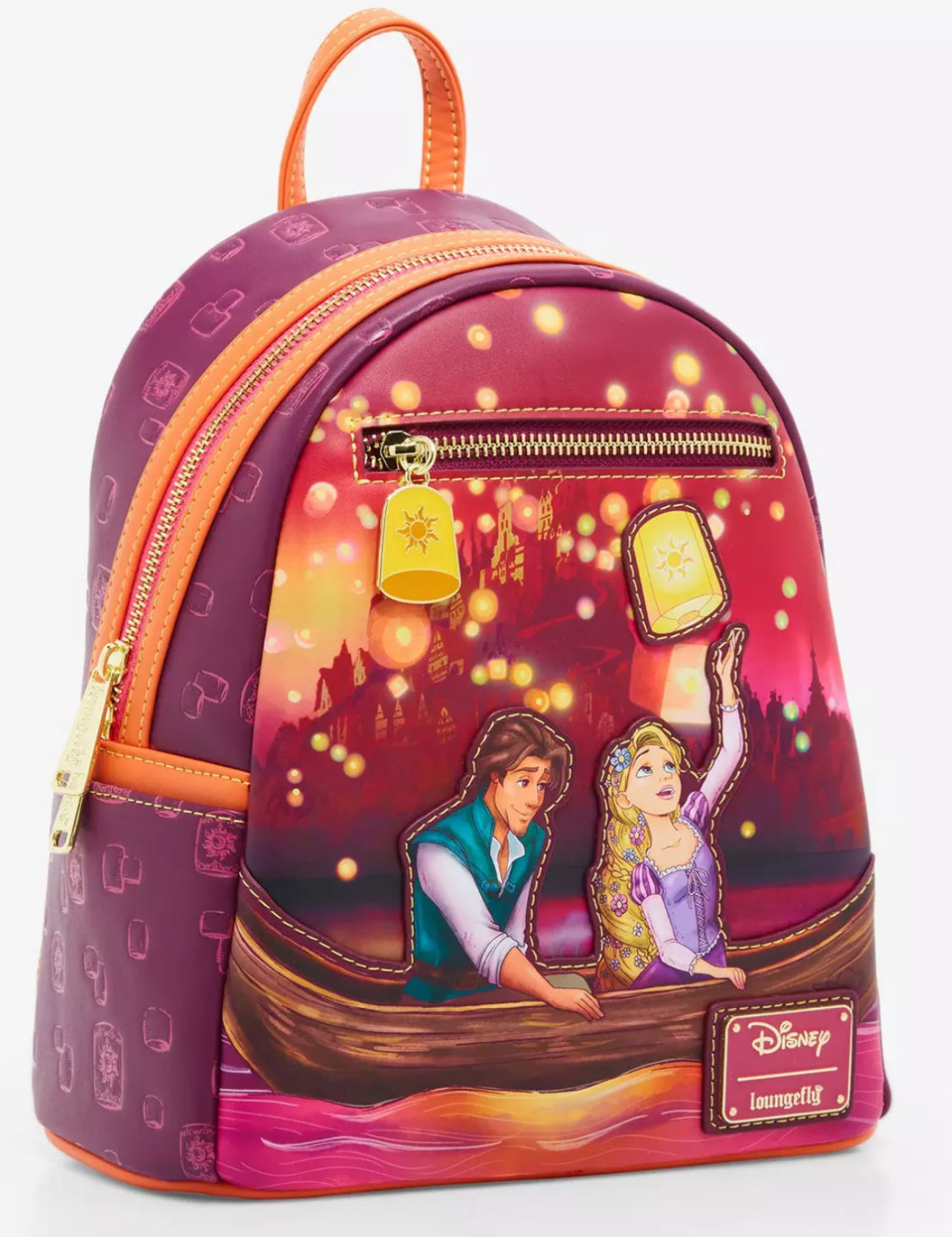 Loungefly Disney Tangled Rapunzel & Flynn Boat Scene Glow-in-the-Dark Mini Backpack