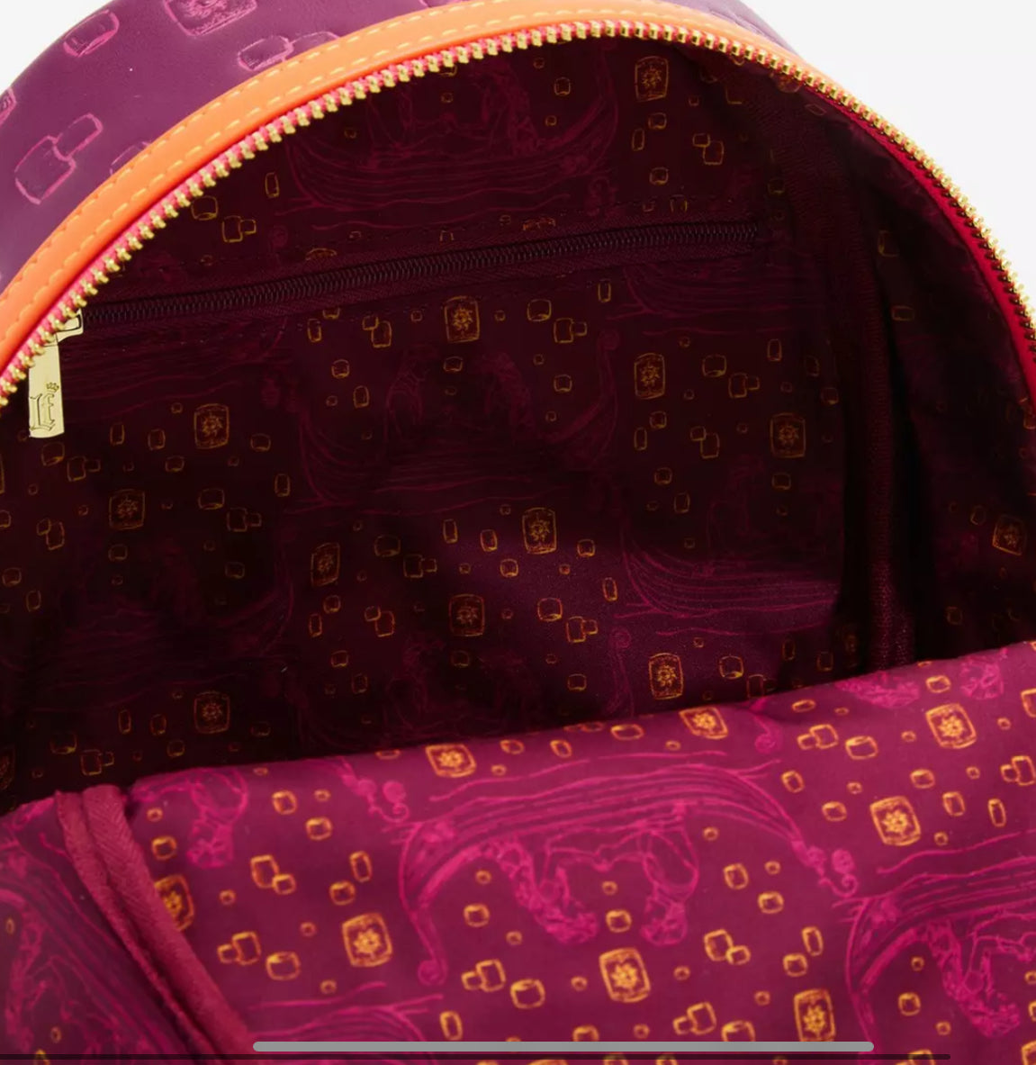 Loungefly Disney Tangled Rapunzel & Flynn Boat Scene Glow-in-the-Dark Mini Backpack