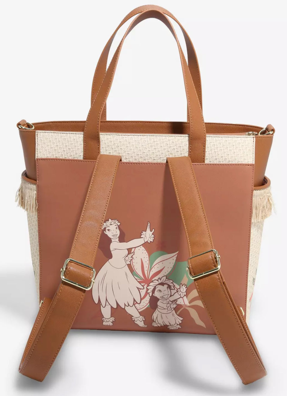 Loungefly Disney Lilo & Stitch Hula Stitch Floral Convertible Tote Bag