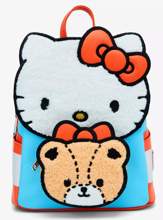 Loungefly Hello Kitty & Tiny Chum Sherpa Figural Mini Backpack