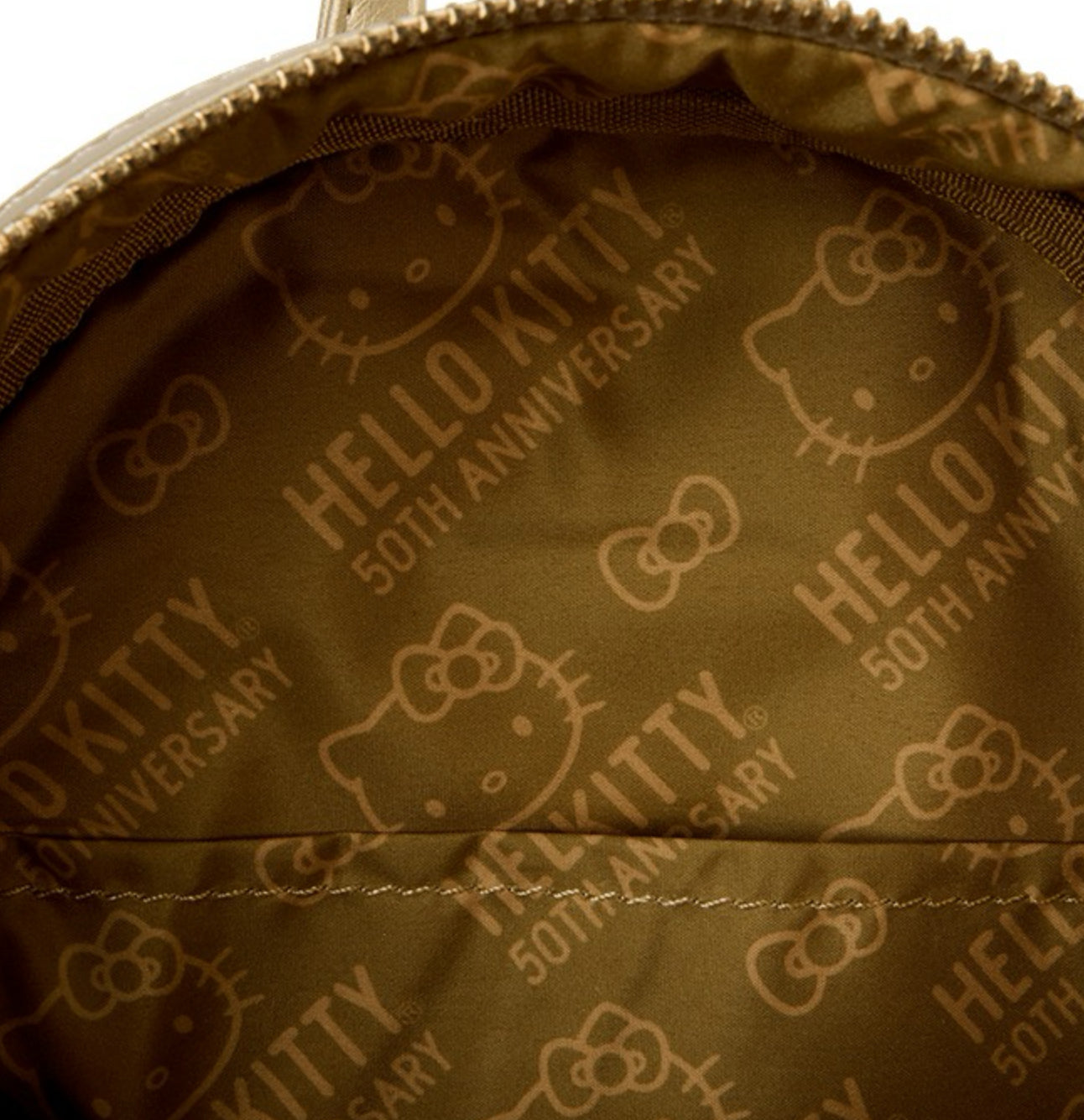 Loungefly Sanrio Hello Kitty 50th Anniversary Gold Mini Backpack Limited Edition