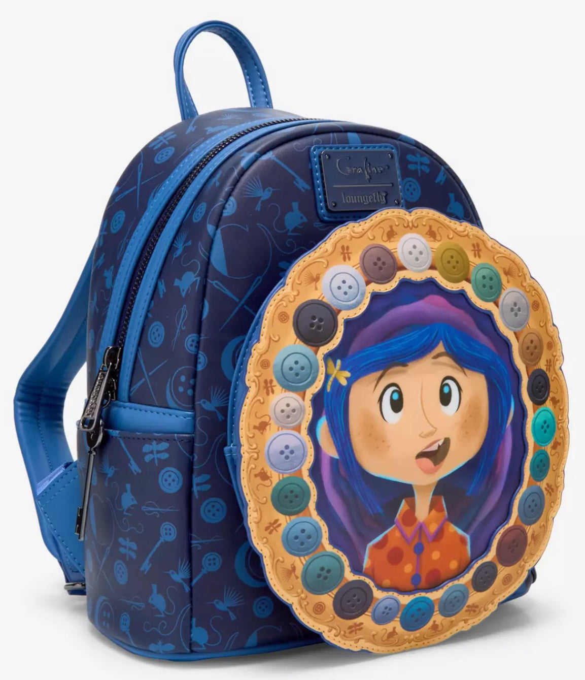 Loungefly Coraline Portal Button Frame Lenticular Mini Backpack