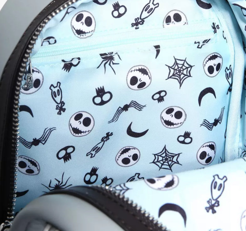 Loungefly Disney The Nightmare Before Christmas Jack & Sally Heart Mini Backpack