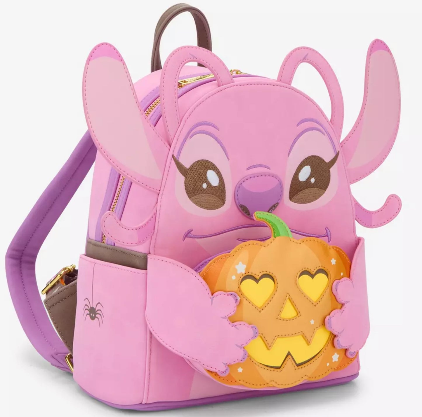 Loungefly Disney Lilo & Stitch Angel Pumpkin Glow-In-The-Dark Mini Backpack