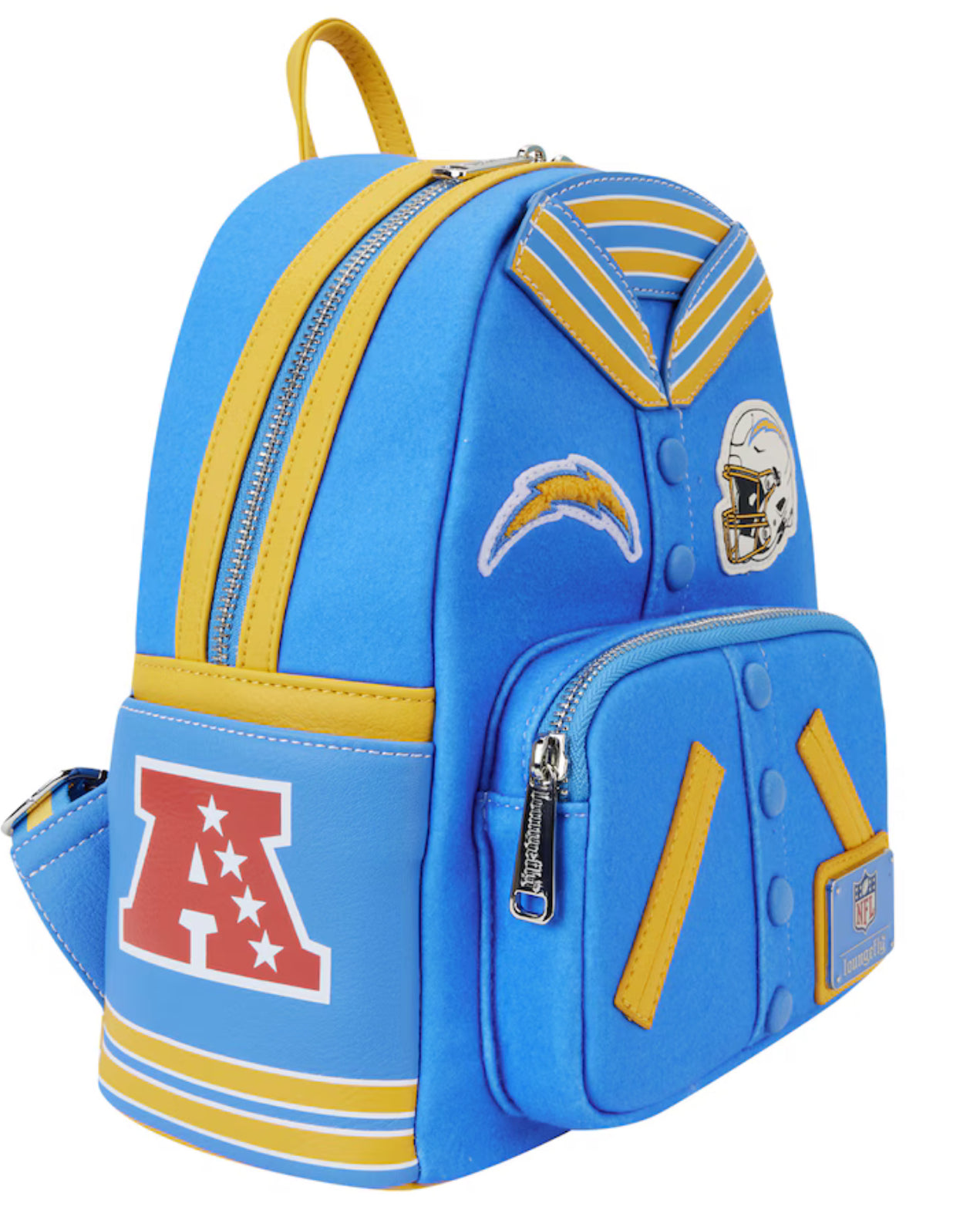 Loungefly Los Angeles Chargers Varsity Mini Backpack