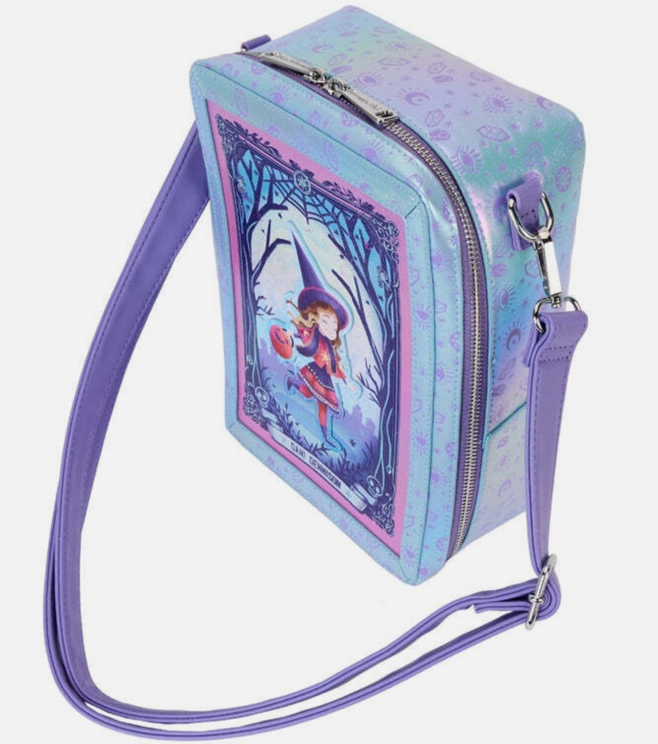 Loungefly Hocus Pocus Tarot Card Iridescent Crossbody Bag
