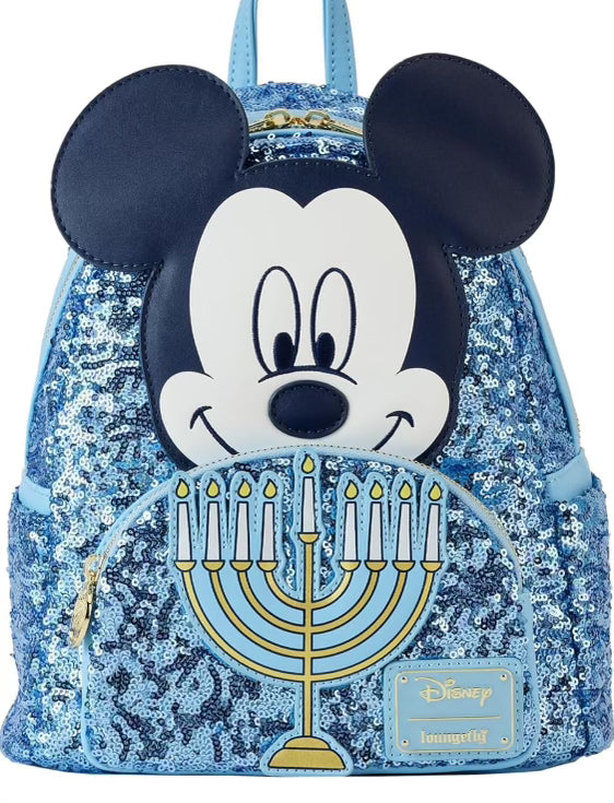 Mickey Mouse Happy Hanukhkah Menorah Glow-in-the-Dark Mini-Backpack