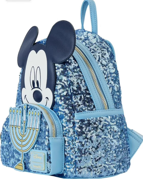 Mickey Mouse Happy Hanukhkah Menorah Glow-in-the-Dark Mini-Backpack