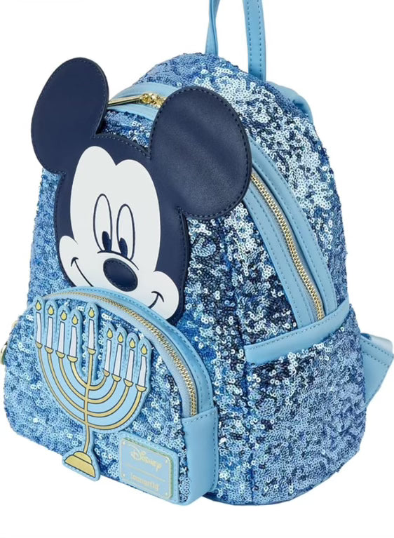 Mickey Mouse Happy Hanukhkah Menorah Glow-in-the-Dark Mini-Backpack