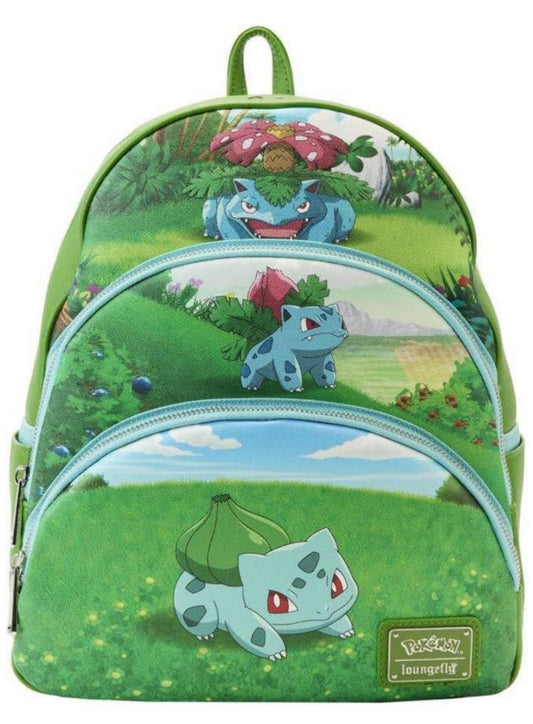 Loungefly Pokémon Bulbasaur Evolutions Triple Pocket Backpack