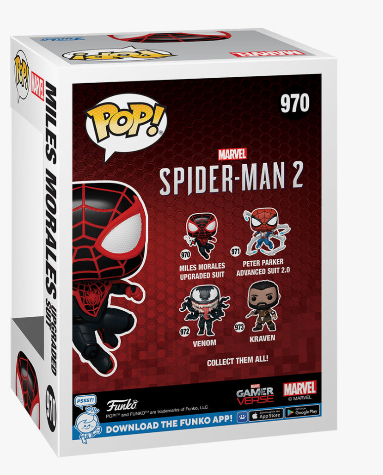 Spider-Man 2 Game Miles Morales Upgraded Suit Funko Pop! Vinyl Figure #970