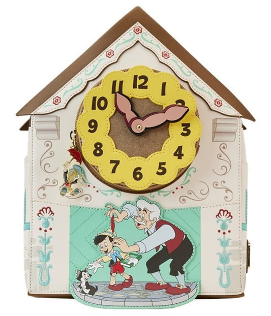 LOUNGEFLY Pinocchio Cuckoo Clock Mini Backpack