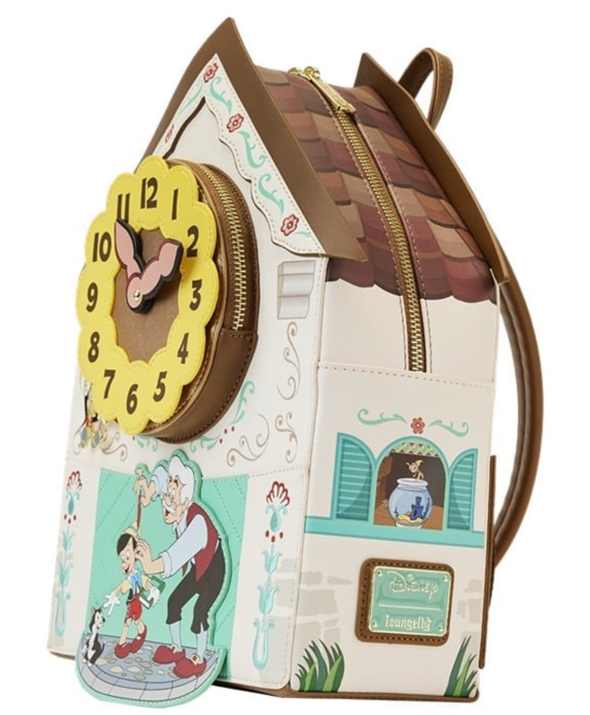 LOUNGEFLY Pinocchio Cuckoo Clock Mini Backpack