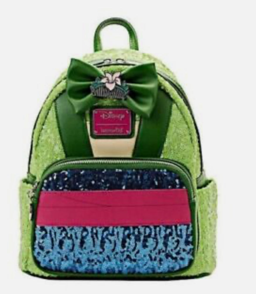 Loungefly Disney Princess Mulan Green Sequin Backpack