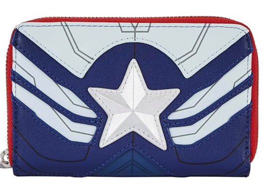 Loungefly Marvel Falcon Captain America Cosplay Zip Around Wallet