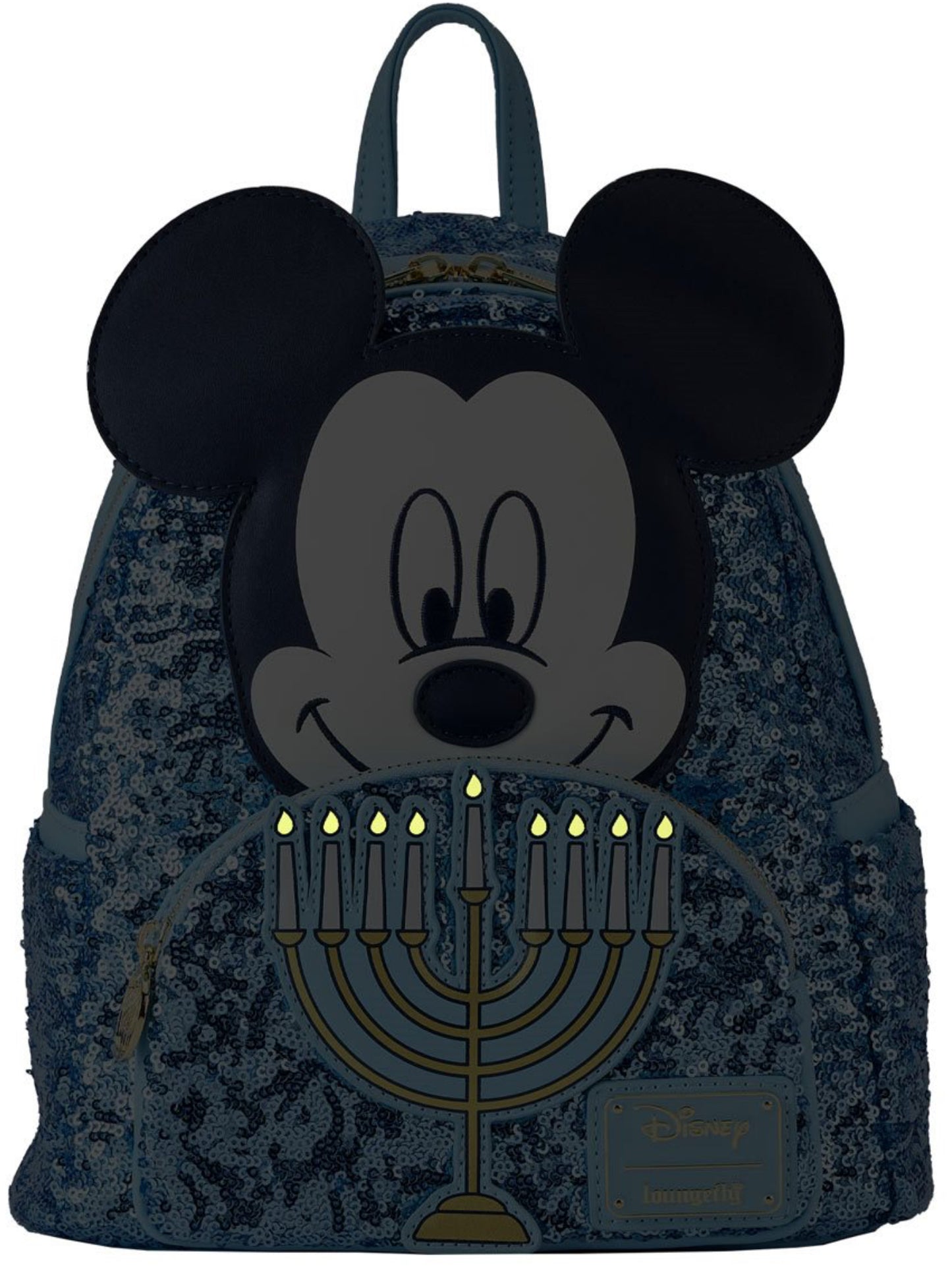 Mickey Mouse Happy Hanukhkah Menorah Glow-in-the-Dark Mini-Backpack