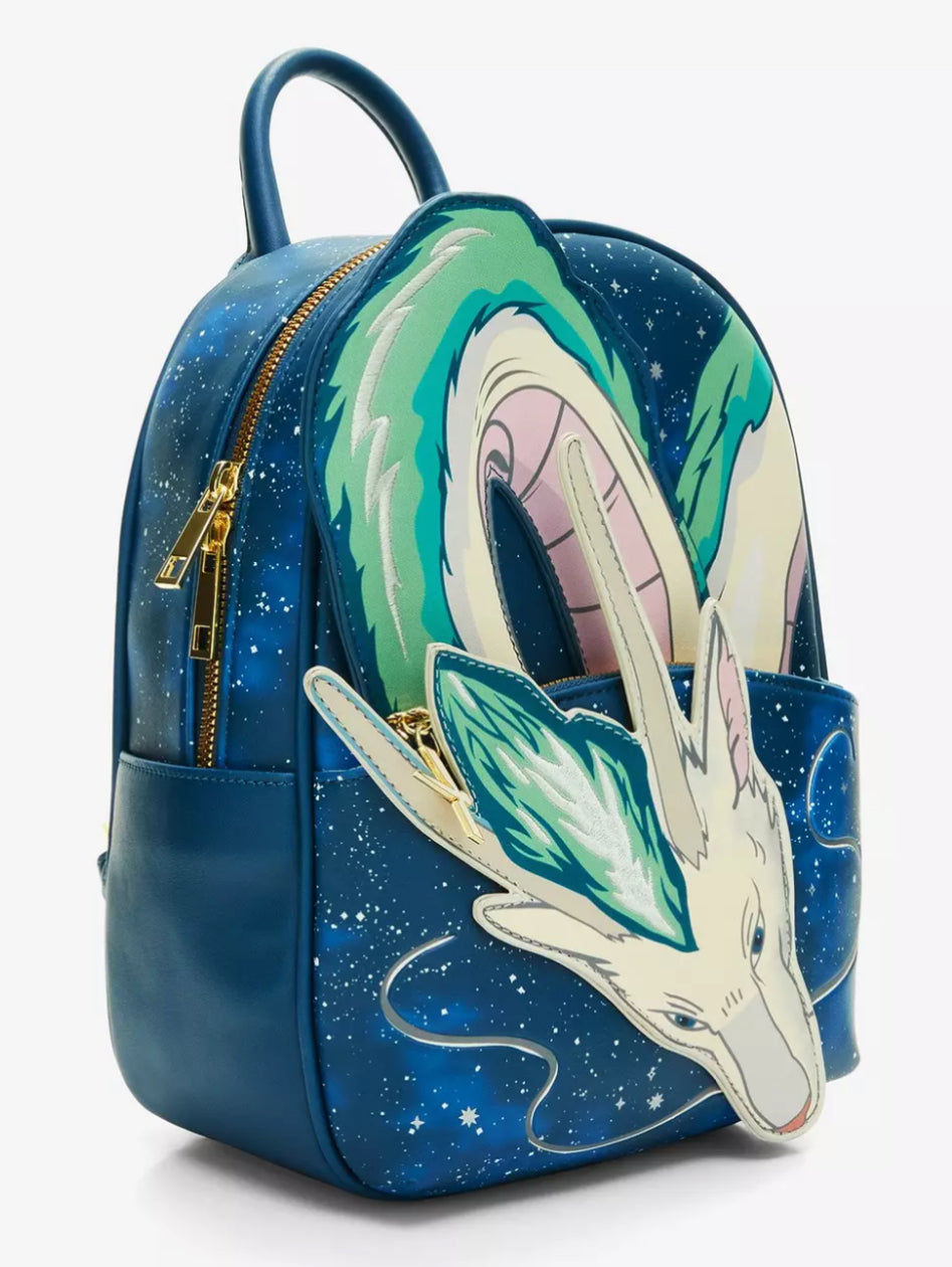 Studio Ghibli Spirited Away Haku Dragon Stars Mini Backpack