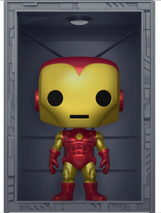 Funko Pop! Marvel Iron Man Hall of Armor #1036 Iron Man Model 4 Deluxe Vinyl Figure -Previews Exclusive