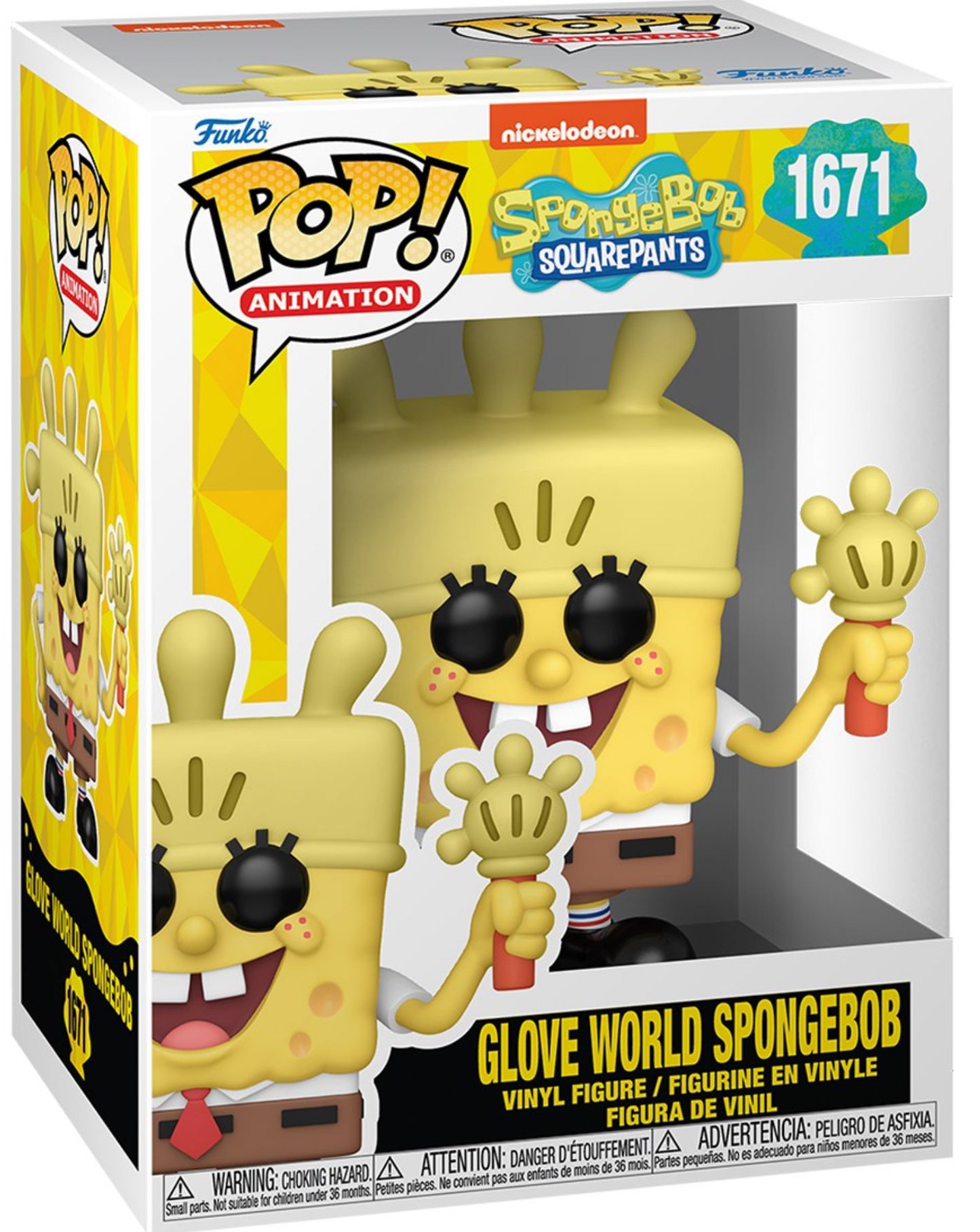 Funko Pop! SpongeBob SquarePants 25th Anniversary #1671 Glove World SpongeBob Vinyl Figure