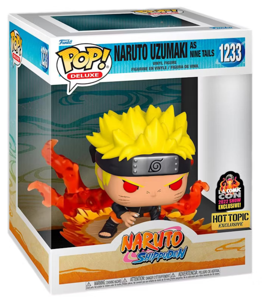 Funko Pop! Deluxe Naruto Shippuden #1233 Naruto Uzumaki As Nine Tails 2022 LACC Figure