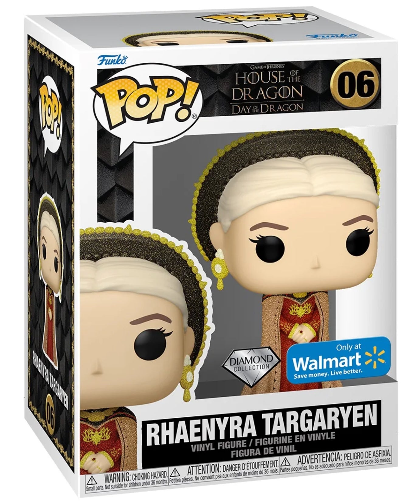 Funko Pop! TV: House of the Dragon #06 Rhaenyra Targaryen (Diamond Glitter) Vinyl Figure (Walmart Exclusive)