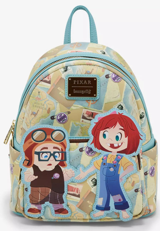 Loungefly Disney Pixar Up Young Carl & Ellie Adventure Mini Backpack