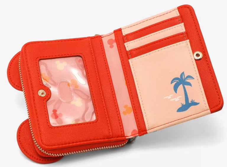 Our Universe Disney Mickey Mouse Sunset Beach Small Zip Wallet