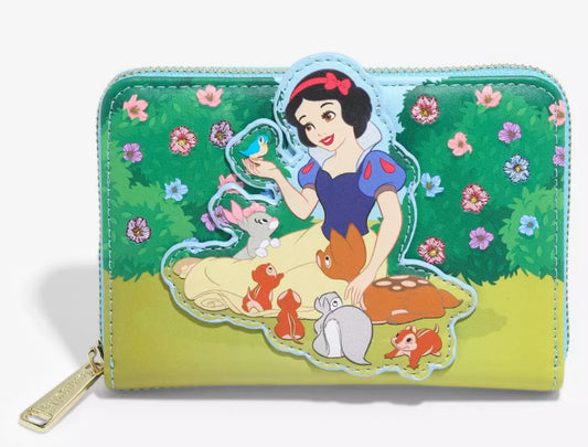 Loungefly Disney Snow White and the Seven Dwarfs Snow White Forest Animals Zip Wallet