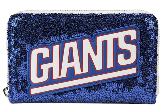 Loungefly New York Giants Sequin Zip-Around Wallet