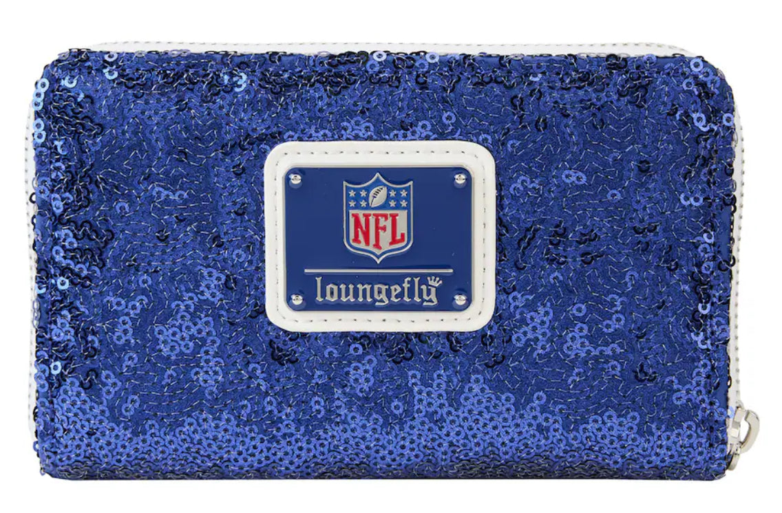 Loungefly New York Giants Sequin Zip-Around Wallet