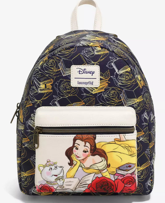 Loungefly Disney Beauty And The Beast Belle & Books Mini Backpack