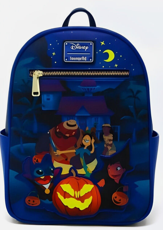 Loungefly Disney Lilo & Stitch Trick or Treating Halloween GITD Mini Backpack